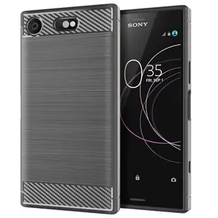 適用SONY索尼Xperia XZ1Compact手機殼索尼Xperia XZ1Mini保護套純色簡約拉絲防滑全包邊防摔軟殼套