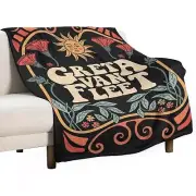 Throw Blanket Art Sofa Covers Woven Modern Multicolor Machine Washable Rectangle