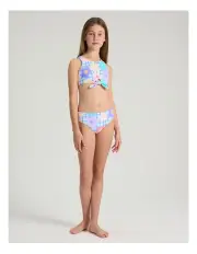[Tilii] Recycled Reversible Tie Front Bikini in Purple
