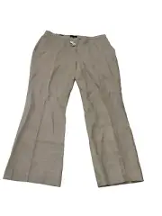 Talbots Linen Pants Women 20W Straight Leg Beige Relaxed Boho Beach Coastal NWT