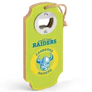 Canberra Raiders NRL Heritage First 18 Bottle Opener Wall Plaque Sign with Hanging Rope