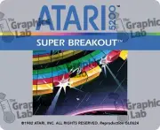 Replacement Game Cartridge Label - Super Breakout for Atari 5200