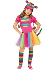 Fun World Kids Rainbow Sock Monkey Child Costume MEDIUM 8-10 NEW
