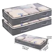 1/2x Underbed Clothes Storage Bags Zipped Organizer Wardrobe Closet Boxes