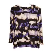 Chicos Top Size 3 (Womens XL) Touch Of Cool Tuscany Rivers Pullover Rayon NWT