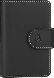 [ALLIVE] Passport Holder for Travel, Rfid Passport Holder for Women & Men, Genuine Leather Passport Cover Travel Wallet with AirTag Hidden, Airport Essentials, Travel Must Haves Gifts