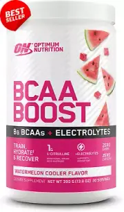 BCAA BOOST 8G BCAA + Electrolytes Powder, Watermelon Cooler, 390G, 30 Servings
