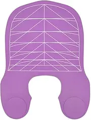Hair Cutting Collar, Waterproof Silicone Hair Dye Collar with Angular & Straight Cutting Guidelines, Barber Stylist Hair Cutting Pad for Hair Salons, Barbershops (Purple)