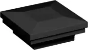 4x4 Fence Post Cap Deck Post Cap Flat Top Downward Light (Hardwired) - Black