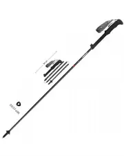 Gabel IBEX CARBON XTS Trekking Poles - Black (carbon)/orange - 100-115cm