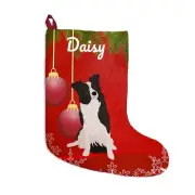 Border Collie Stocking Gift Dog Mom Dad Personalized Christmas Decoration
