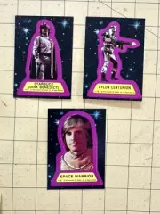 Battlestar Galactica Stickers Set On 3 Unused Blast From The Past Vintage 1980s