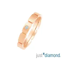 在飛比找momo購物網優惠-【Just Diamond】18K玫瑰金鑽石戒指 心有所屬 