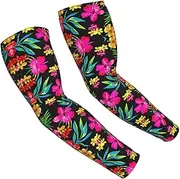[FSCEV] Hawaiian Flower Sun Protection Arm Sleeves Outdoor Essentials Cooling Compression Golf Hiking Cycling