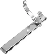 Pocket Clips Waist Key Buckle Holders Portable Replacement Clamp for Flashlight Large Flashlight Fixing Multipurpose Camping Duty Belt Flashlight with Clip Stainless Steel Silver