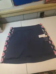 Tommy Bahama Golf Skort Small Navy Pink Skirt Shorts UPF 50 Mini Pull On NWT