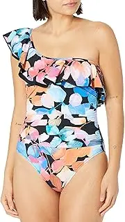 [Profile by Gottex] Women's Standard Color Rush Shoulder One Piece