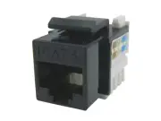 100 Lot CNAweb Cat5e RJ45 Modular Keystone Network Jack, 110 Style, Black
