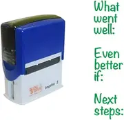 SuperStickers DSV13050 What Went Well, Even Better If and Next Steps Multi Message Stamper - Green,Small