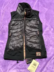 *GORGEOUS NWT ALP N ROCK SIZE 3 LARGE DOWN VEST BLACK WOMEN'S FIRST SNOW VEST*