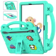 Portable Tablet Case with Handle Stand for Samsung Galaxy A9 Plus -MintGreen