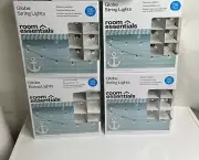 4x 25 (100) Clear G40 Globe Bulbs String Lights Indoor/Outdoor Green 21' New
