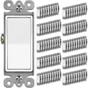 [100 Pack] Single-Pole Decorator Wall Light Switch, 15A 120/277V, On/Off Rocker