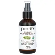Pura D'or, Organic Pumpkin Seed Oil, 4 fl oz (118 ml)