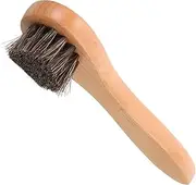 FRCOLOR Shoe Polish Brush with Handle Durable Horsehair Cleaning Tool for Boots and Shoes Ergonomic Design for Comfortable Polishing and Care Shine Kit