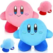 WAIMXDAO Kirby Cuddly Toy, Pack of 2 Kirby Plush Toy, Plush Toy, Kirby Plush Cuddly Toy, Anime Game, Kirby Soft Sleeping Pillow for Children, Birthday Gift Toy (Blue Pink)