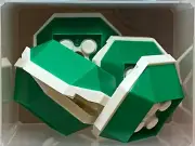 LEGO Parts - White Shell 4 Studs w Green Shell - No 67013 - QTY 5