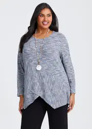 [TS] Taking Shape Casa Multi Rib Top Size 26 in Multi, Viscose - Plus Size Women's Tops & T Shirts Multi