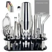 22-Piece Cocktail Shaker Set, 25/20oz Bartender Kit, Bartending Stainless Ste...