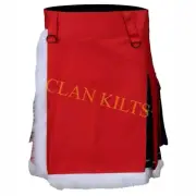 Handmade Christmas Scottish Vintage Santa Claus Hybrid Utility Kilt For Men