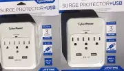 2 PACk Cyberpower P300WURC2 3-Outlet USB Port Surge Protector Home Office Wall