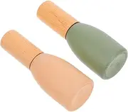 FOMIYES 2pcs Refillable Roll Perfume Oil Bottles with Beech Caps Empty Containers for Essential Oils Travel Friendly Stylish Design for DIY Fragrance and Cosmetics