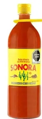 SALSA PICANTE SONORA CHILE DE ARBOL HOT SAUCE SALSA MEXICANA 33oz