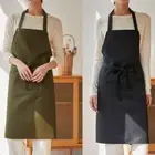 Thickened Kitchen Apron with Pocket Cooking Apron Durable Waiter Apron Men