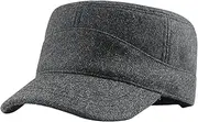 [YAMEE] Winter Army Hat XXL Military Cap Plus Size Cold Weather Hats for Men Cadet Cap Short Bill Hat