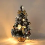 Small Christmas Tree With Lights, Mini Desktop Decorated Christmas Tree (40cm)