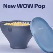 Tupperware WOW Pop Microwave Popcorn Maker Popcorn Bowl Movie Dishwasher Safe