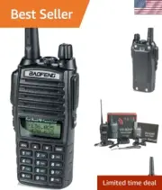Compact Baofeng UV-82HP Two-Way Radio with 128 Channels & Battery Saver Mode