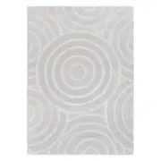 Les Nomades Ellipse in Light Grey Wool Rug