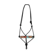 Myra Bag Womens Floral Embossed Horse Path Breaker Rope Halter