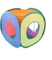 Foldable Cat Tunnel Indoor Cat Cubes Multiple Specifications Available for Pet Puppy Kitten Rabbit Rolling Channel (B, Cube)