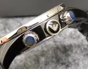 只要4折！絕美精品陶磁錶EMPORIO Armani 亞曼尼43mm精密陶瓷三眼時計 ~精密陶磁經高溫燒結後，會散發獨特又迷人的圓潤光澤  ---
