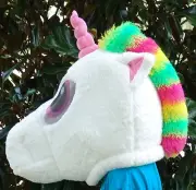 Unicorn Maskimals Costume Head Plush Rainbow Mascot Halloween New