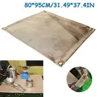Fireproof Camping Grill Fireproof Mat Grill Stove Mat Fire Pit Ember Mat Blanket