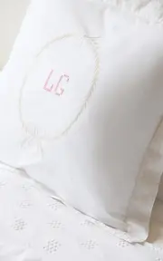 [Laila Gohar x VIS-A-VIS Paris] Euro Pillow Cases "Religieuse Medaillion With Monogram"