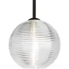 Besa Lighting 1TT-461600-BK Kristall 8 1 Light Black Cord Pendant Ceiling Light